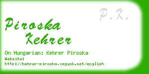 piroska kehrer business card